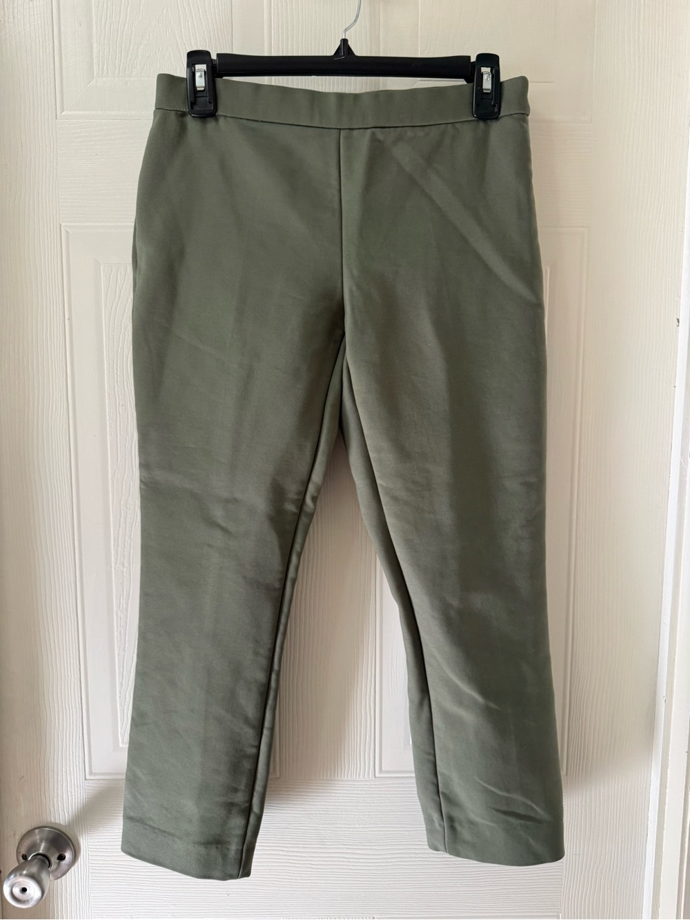The Row Olive Green Straight-Leg Ponte Pants
